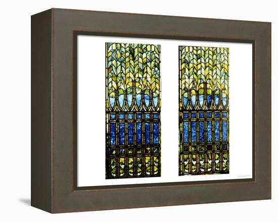 Two Leaded and Plated Glass Windows, circa 1910-Tiffany Studios-Framed Premier Image Canvas