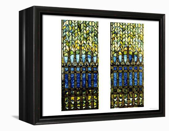 Two Leaded and Plated Glass Windows, circa 1910-Tiffany Studios-Framed Premier Image Canvas