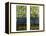 Two Leaded and Plated Glass Windows, circa 1910-Tiffany Studios-Framed Premier Image Canvas