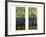 Two Leaded and Plated Glass Windows, circa 1910-Tiffany Studios-Framed Giclee Print