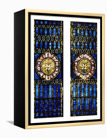 Two Leaded and Plated Glass Windows, circa 1910-Tiffany Studios-Framed Premier Image Canvas