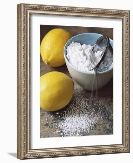 Two Lemons and Flour-Michael Paul-Framed Photographic Print