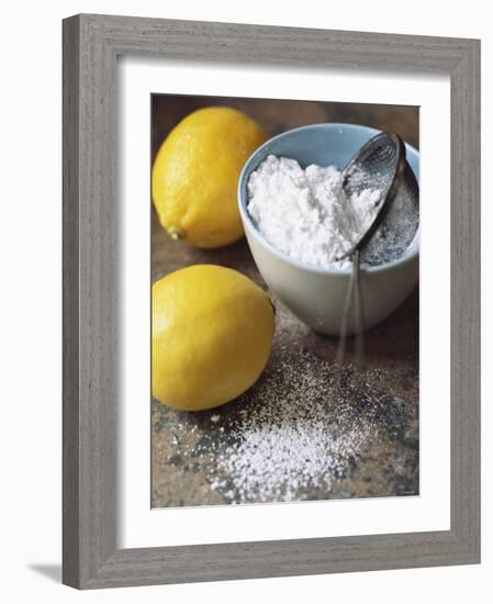 Two Lemons and Flour-Michael Paul-Framed Photographic Print