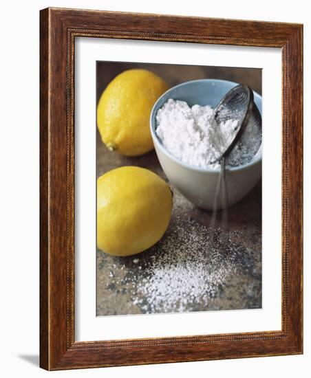 Two Lemons and Flour-Michael Paul-Framed Photographic Print