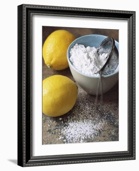 Two Lemons and Flour-Michael Paul-Framed Photographic Print