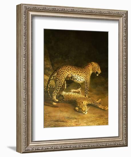 Two Leopards Lying in the Exeter Exchange, 1808-Jacques-Laurent Agasse-Framed Giclee Print