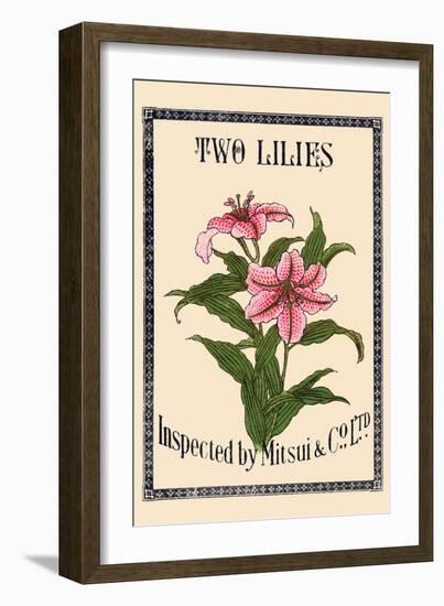 Two Lilies By Matsui-null-Framed Art Print