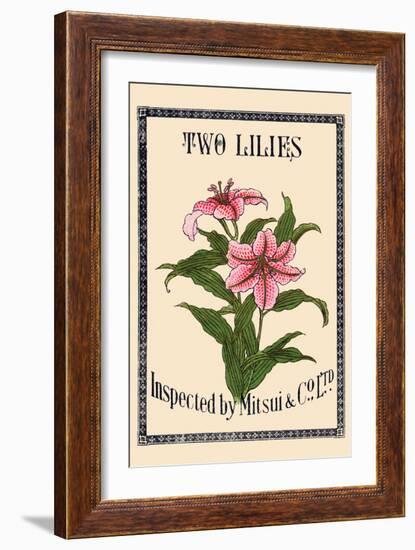 Two Lilies By Matsui-null-Framed Art Print