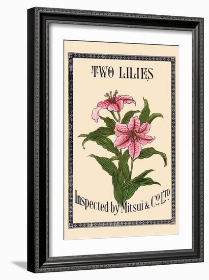 Two Lilies By Matsui-null-Framed Art Print