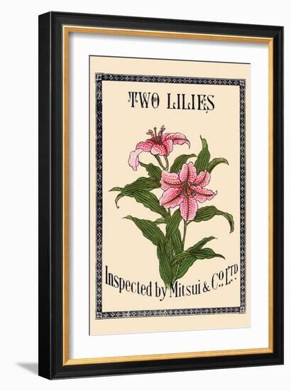 Two Lilies By Matsui-null-Framed Art Print