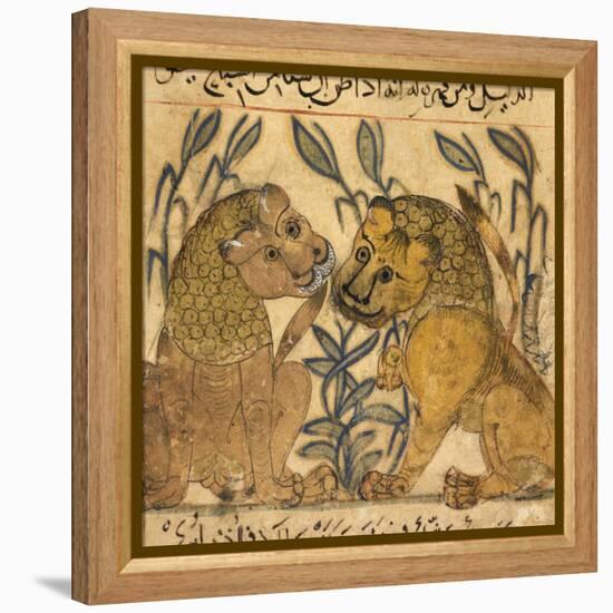 Two Lions-Aristotle ibn Bakhtishu-Framed Premier Image Canvas