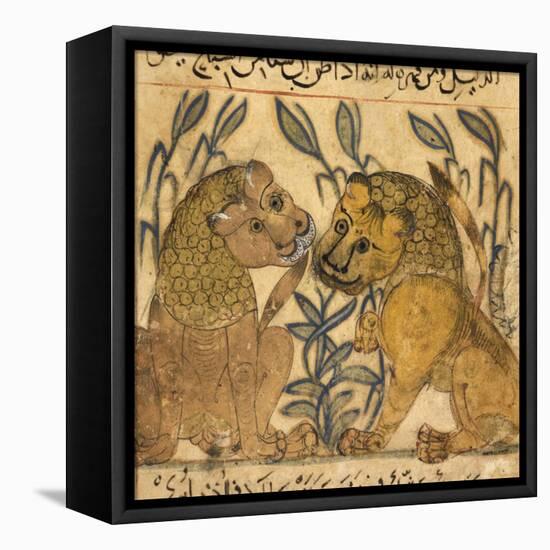 Two Lions-Aristotle ibn Bakhtishu-Framed Premier Image Canvas