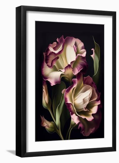 Two Lisianthus Flowers-Lea Faucher-Framed Art Print