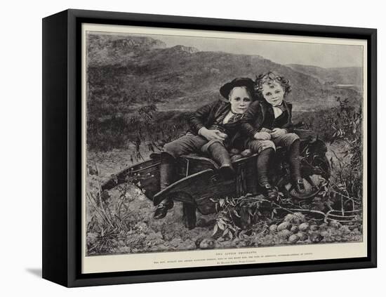 Two Little Emigrants-Mrs. Louisa Starr Canziani-Framed Premier Image Canvas