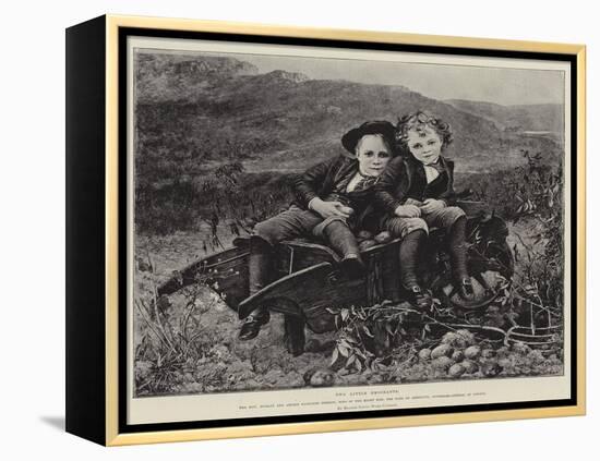 Two Little Emigrants-Mrs. Louisa Starr Canziani-Framed Premier Image Canvas