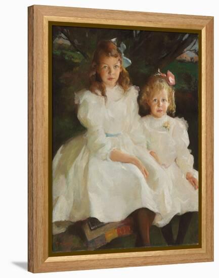 Two Little Girls, 1903 (Oil on Canvas)-Frank Weston Benson-Framed Premier Image Canvas