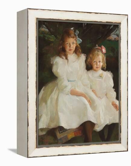 Two Little Girls, 1903 (Oil on Canvas)-Frank Weston Benson-Framed Premier Image Canvas