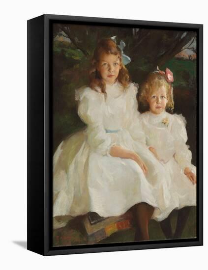 Two Little Girls, 1903 (Oil on Canvas)-Frank Weston Benson-Framed Premier Image Canvas