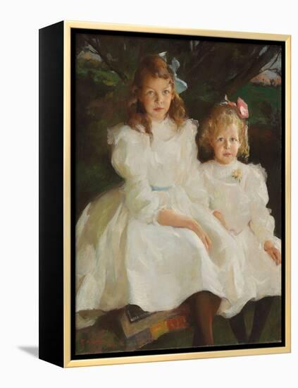 Two Little Girls, 1903 (Oil on Canvas)-Frank Weston Benson-Framed Premier Image Canvas