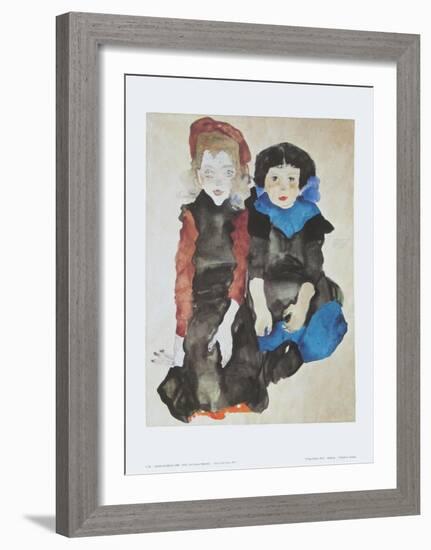 Two Little Girls, 1911-Egon Schiele-Framed Art Print