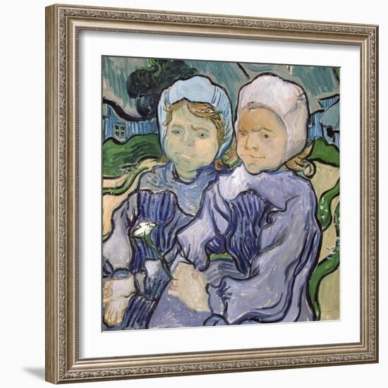 Two Little Girls, c.1890-Vincent van Gogh-Framed Giclee Print