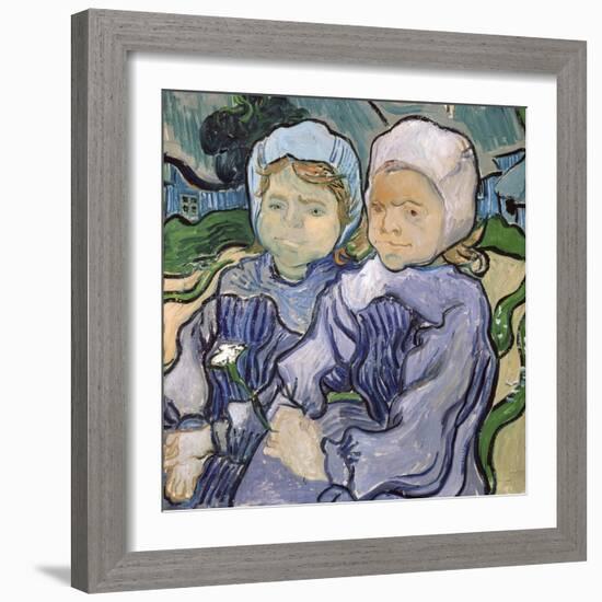 Two Little Girls, c.1890-Vincent van Gogh-Framed Giclee Print