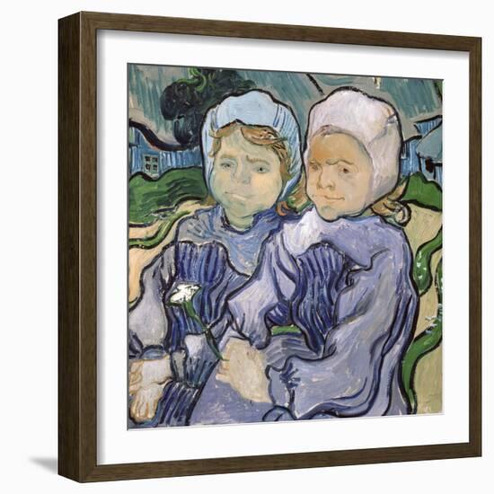 Two Little Girls, c.1890-Vincent van Gogh-Framed Giclee Print