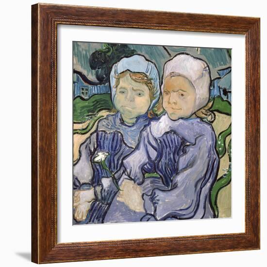 Two Little Girls, c.1890-Vincent van Gogh-Framed Giclee Print