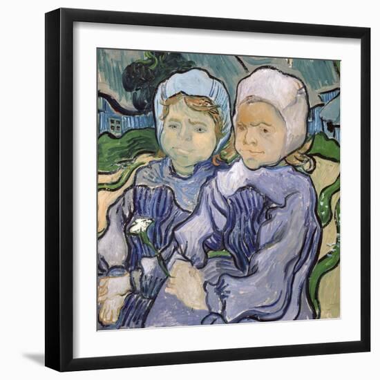 Two Little Girls, c.1890-Vincent van Gogh-Framed Giclee Print