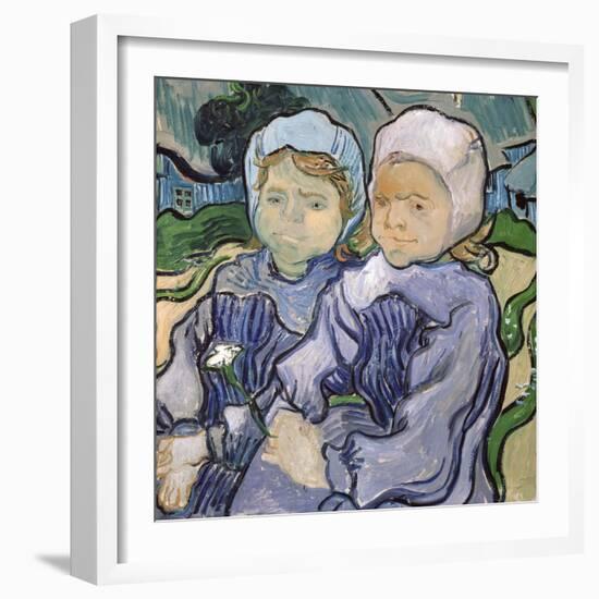 Two Little Girls, c.1890-Vincent van Gogh-Framed Giclee Print