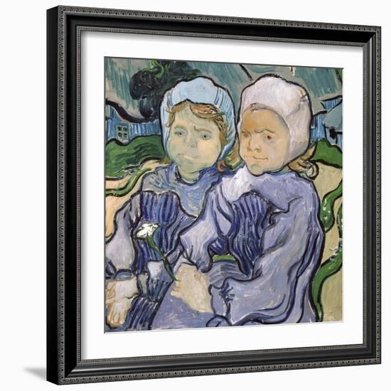 Two Little Girls, c.1890-Vincent van Gogh-Framed Giclee Print