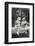 Two Little Girls Sitting on a Bench-Philip Gendreau-Framed Photographic Print