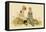 Two Little Girls Sitting on a Log-Kate Greenaway-Framed Stretched Canvas