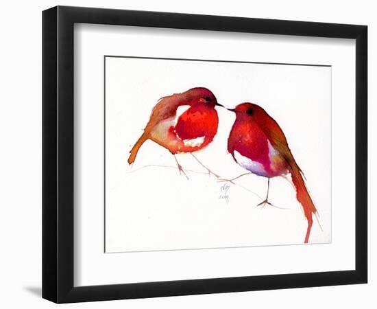 Two Little Ink Birds, 2014,-Nancy Moniz Charalambous-Framed Giclee Print