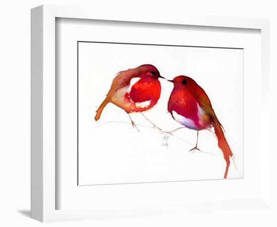 Two Little Ink Birds, 2014,-Nancy Moniz Charalambous-Framed Giclee Print