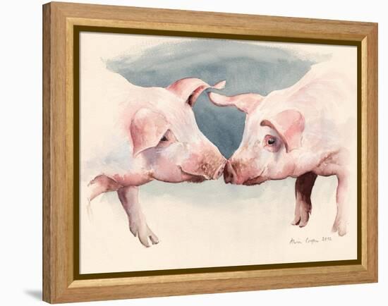 Two Little Piggies, 2012-Alison Cooper-Framed Premier Image Canvas