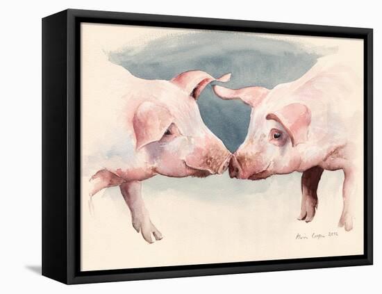 Two Little Piggies, 2012-Alison Cooper-Framed Premier Image Canvas