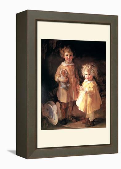 Two Little Sisters-Alice Kent Stoddard-Framed Stretched Canvas