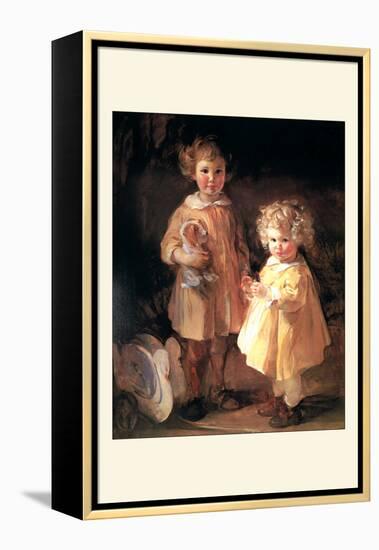 Two Little Sisters-Alice Kent Stoddard-Framed Stretched Canvas