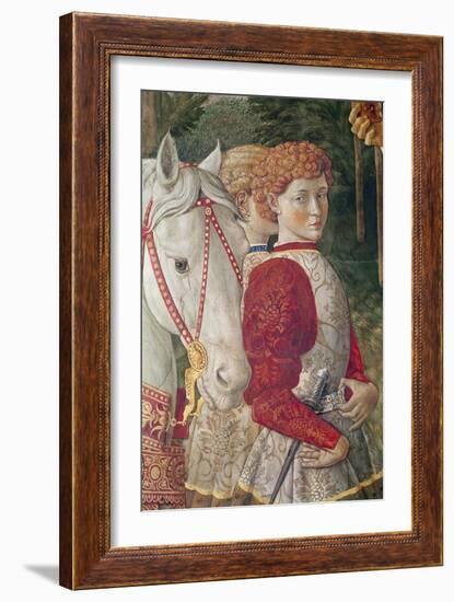 Two Liveried Attendants and the Head of Lorenzo the Magnificent's Horse-Benozzo di Lese di Sandro Gozzoli-Framed Giclee Print