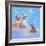 Two Lop Eared Bunnies Mouse and Two Bunnies in Clouds II-Judy Mastrangelo-Framed Giclee Print