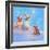 Two Lop Eared Bunnies Mouse and Two Bunnies in Clouds II-Judy Mastrangelo-Framed Giclee Print