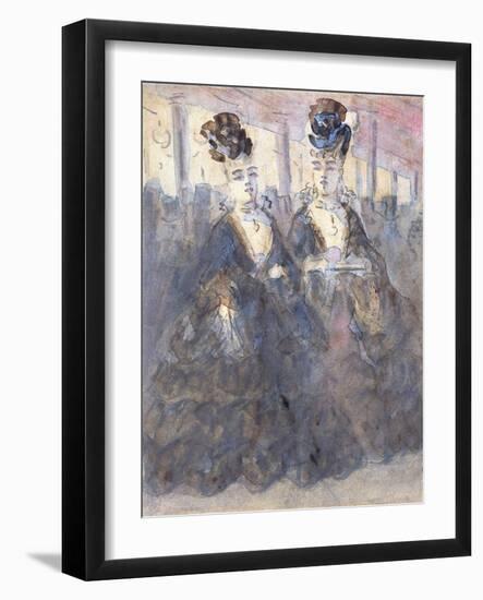 Two Lorettes at the Theatre-Constantin Guys-Framed Giclee Print