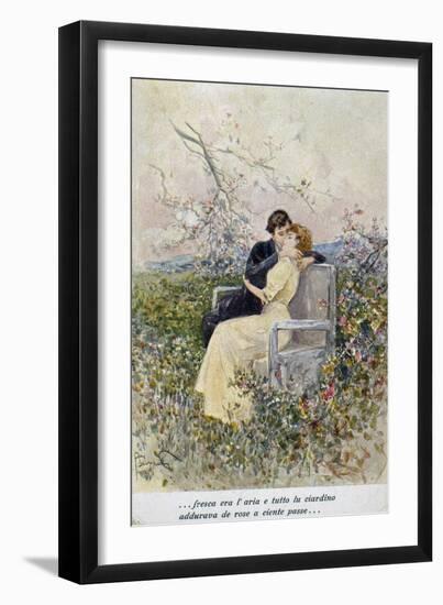 Two Lovers by Pietro Scoppetta (1863-1920), Italy, 20th Century-Pietro Scoppetta-Framed Giclee Print