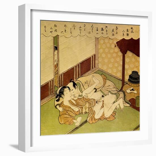 Two Lovers, C1750-Suzuki Harunobu-Framed Giclee Print