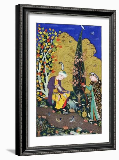 Two Lovers in a Flowering Orchard, circa 1540-50-null-Framed Giclee Print