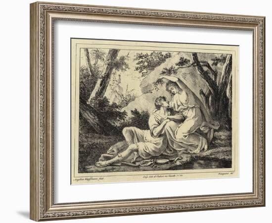 Two Lovers in a Landscape-Angelica Kauffmann-Framed Giclee Print