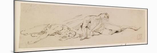 Two Male Figures (Study for the Resurrection)-Giuseppe Bernardino Bison-Mounted Giclee Print