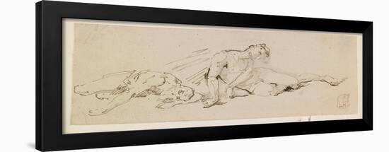 Two Male Figures (Study for the Resurrection)-Giuseppe Bernardino Bison-Framed Giclee Print