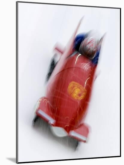 Two Man Bobsled in Action, Torino, Italy-Chris Trotman-Mounted Photographic Print